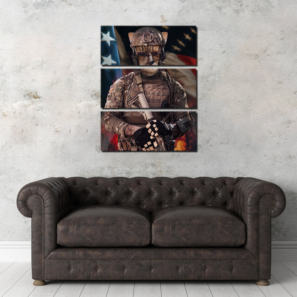 Unique Cat Soldier Wall Art by INDOARC