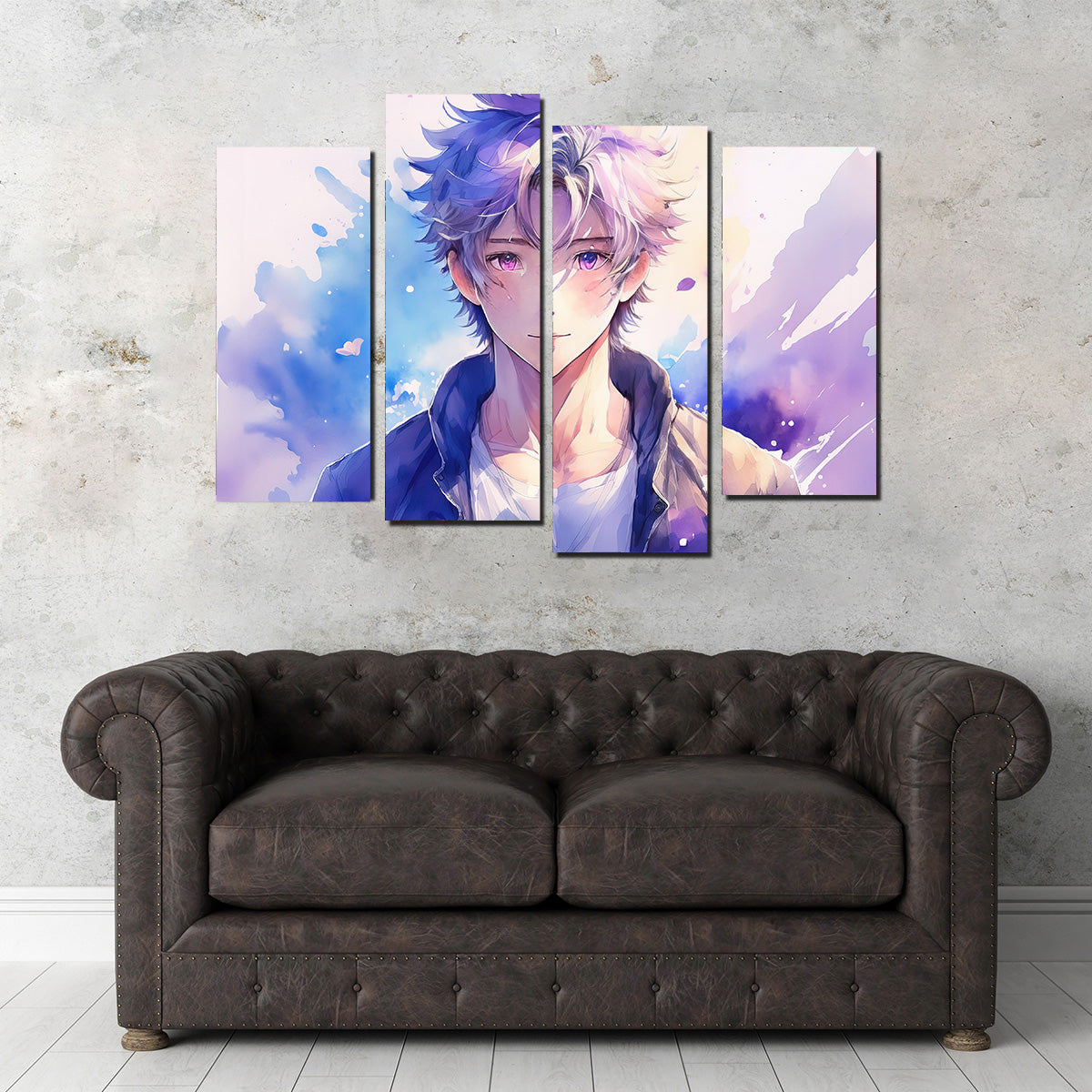 Captivating Anime Boy Abstract Artwork