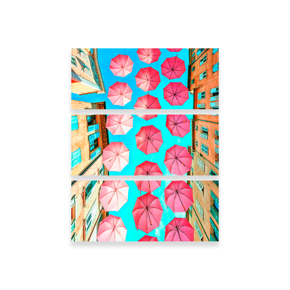 Stunning Pink Umbrellas Wall Art by Manjik Pictures