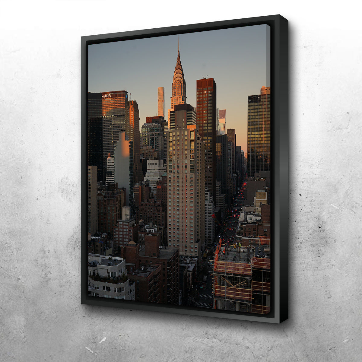 Stunning Shadow on NYC Skyline Wall Art - Ideal Decor Piece