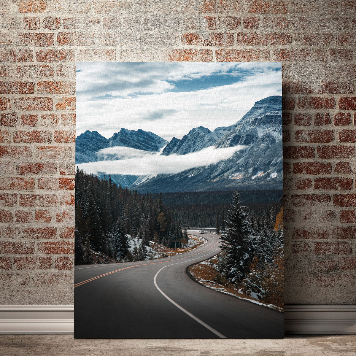 Exquisite Snow Drive Wall Art by Lucas Moore