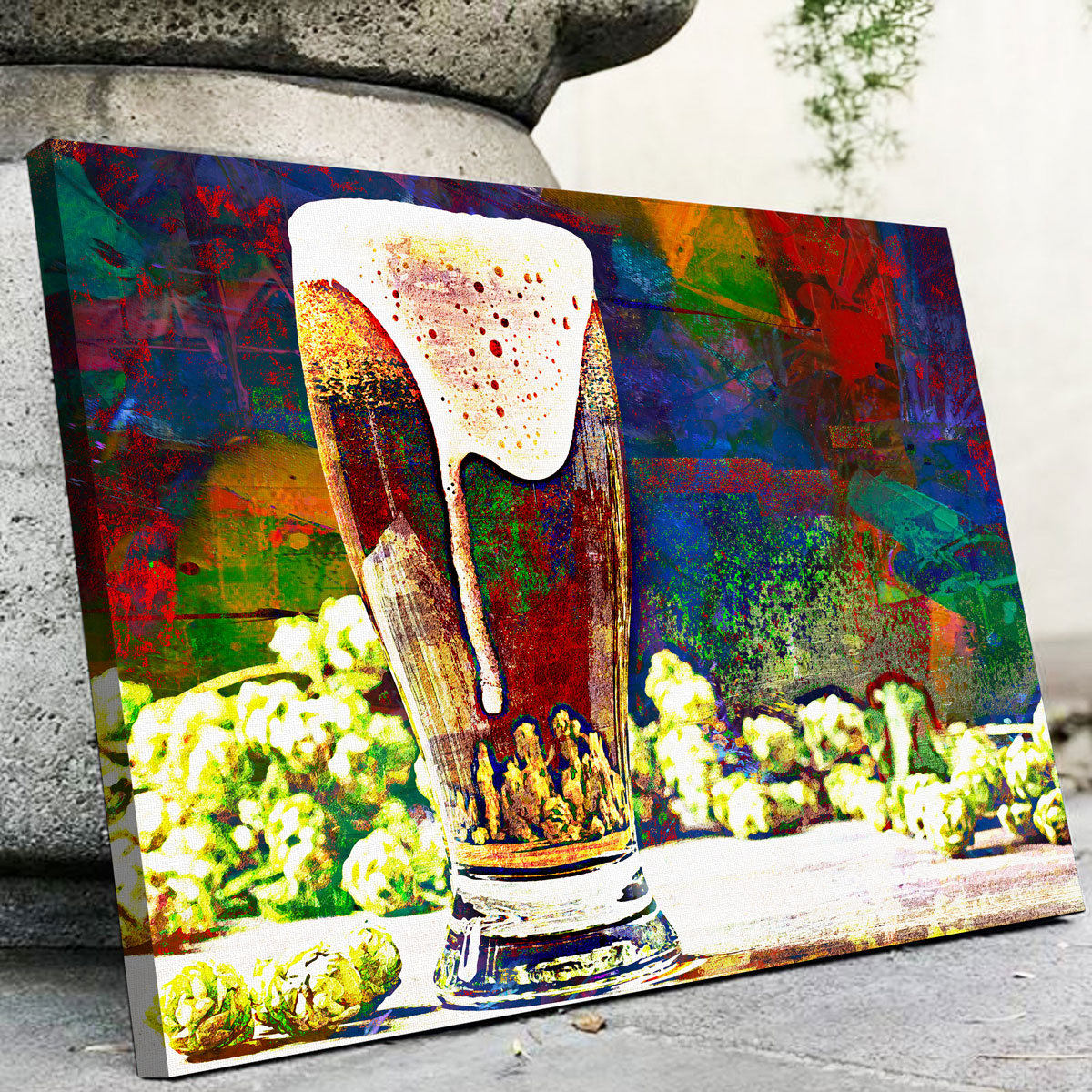 Stunning Beer Hops Abstract Wall Art for a Unique Home Decor