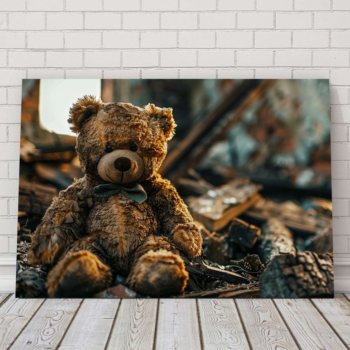 Charming Shabby Teddy Bear Wall Art for a Cozy Decor