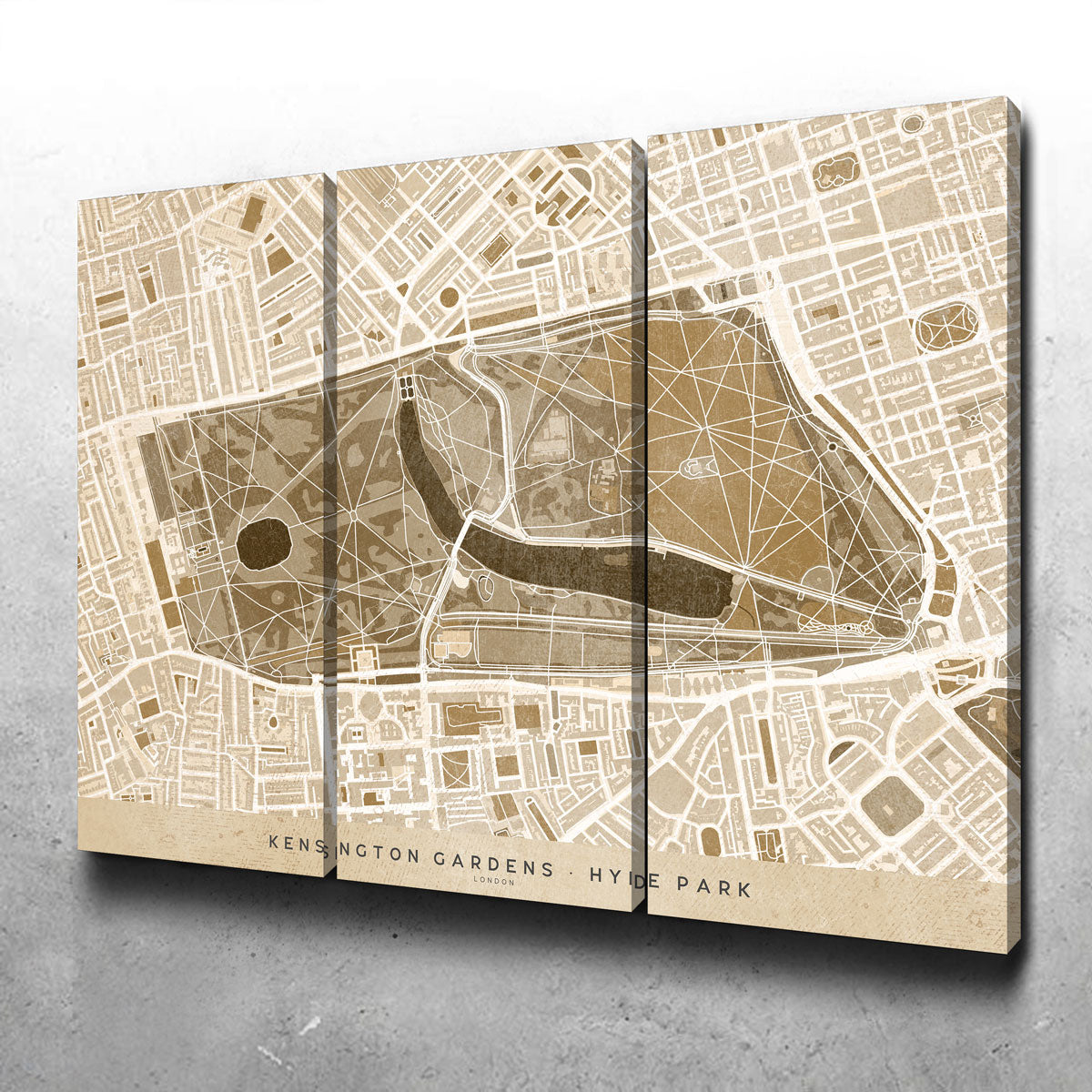 Exquisite Hyde Park Map Wall Art by Blursbyai