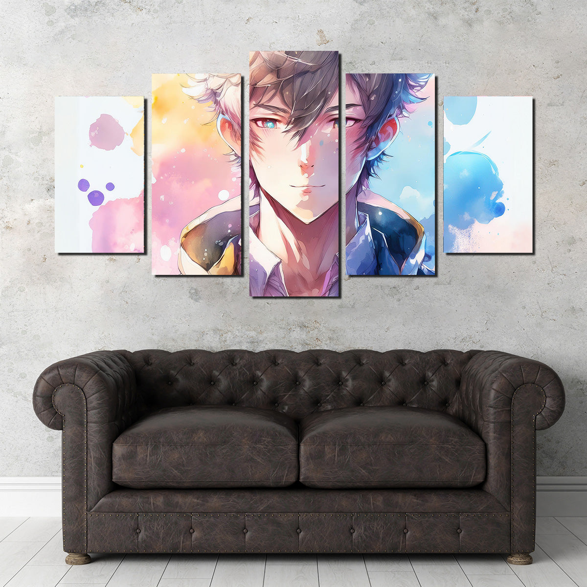 Anime Man Canvas Print - Handmade with Sustainable Pine Wood