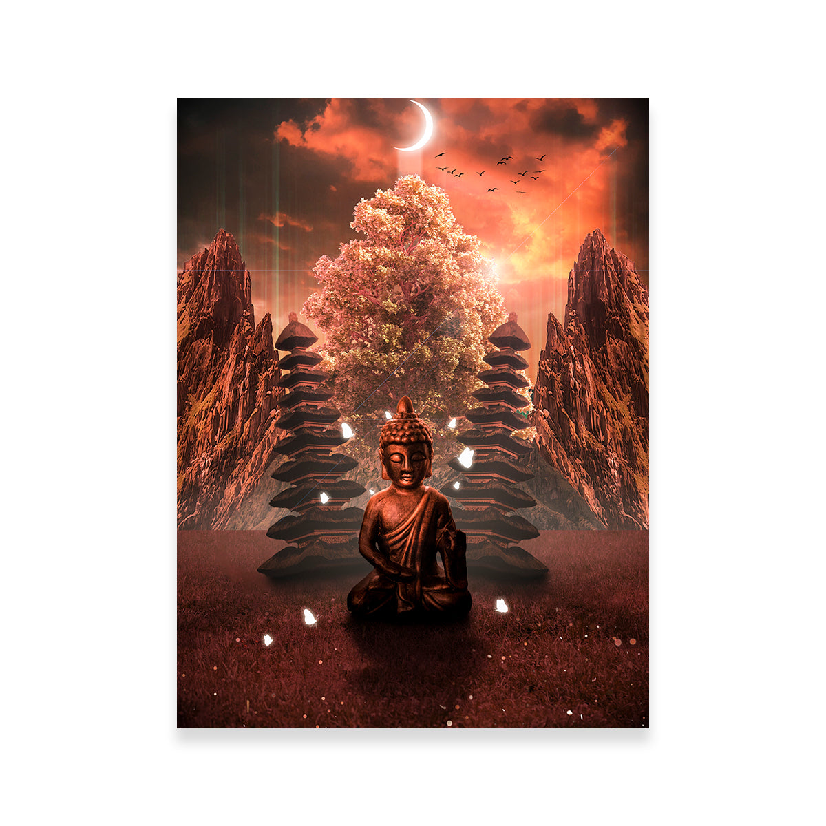 Exquisite Sin Buddha Wall Art by INDOARC
