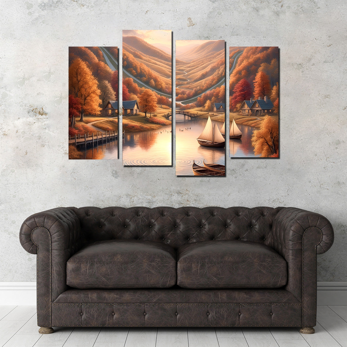 Autumn Voyage: Exquisite Handmade Wall Art