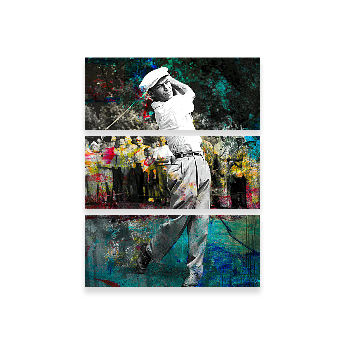 Ben Hogan Sustainable Kiln - Dried Pine Wood Framed Canvas Prints