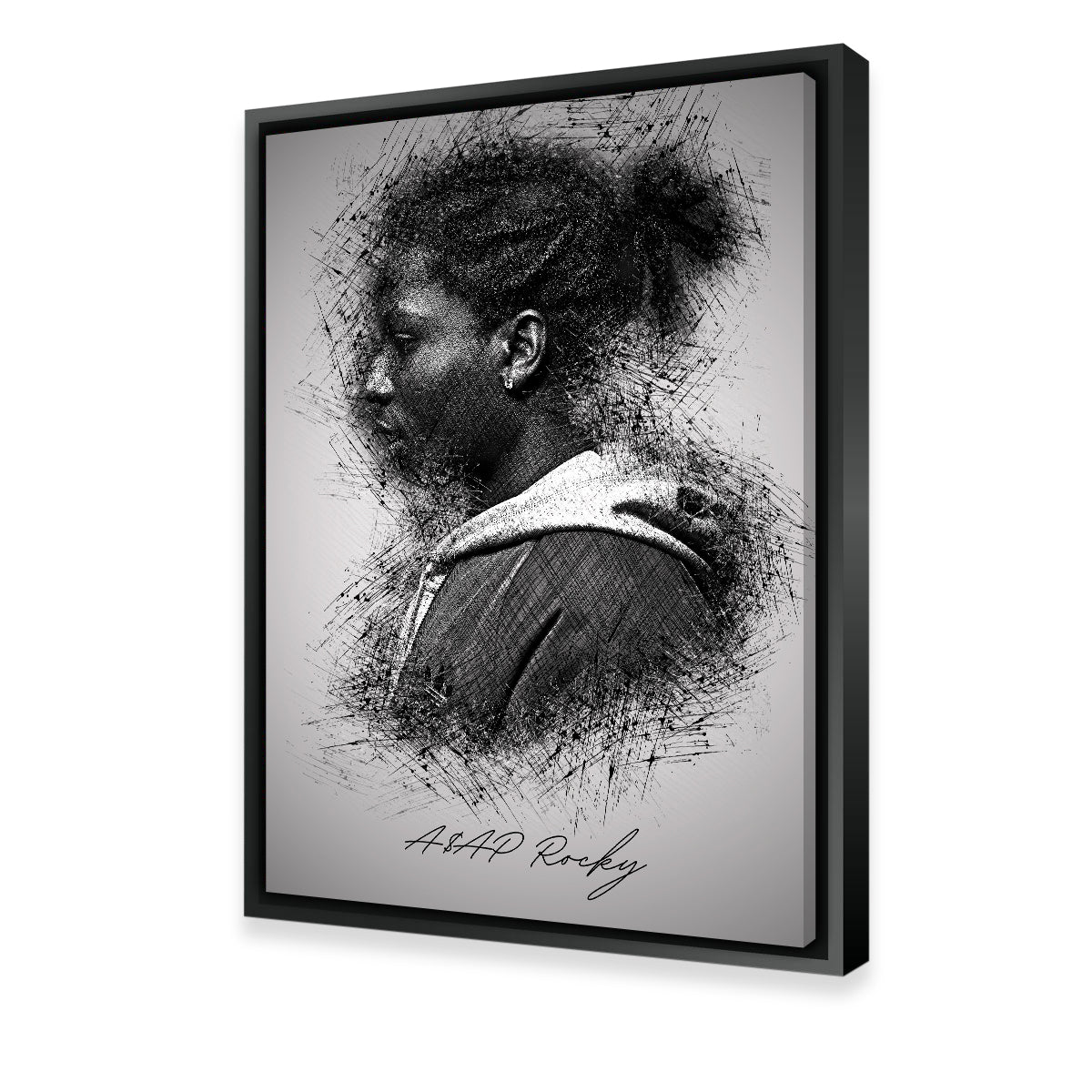 Asap Rocky Stunning Side Wall Art for Modern Decor
