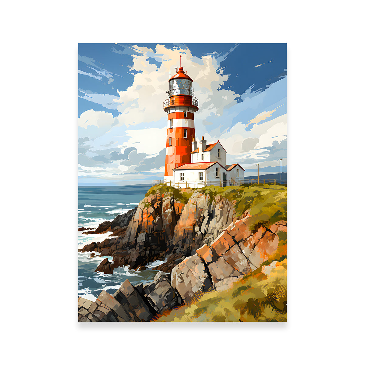 Norway Tranoy Lighthouse Wall Art - High - Quality Sustainable Canvas Print