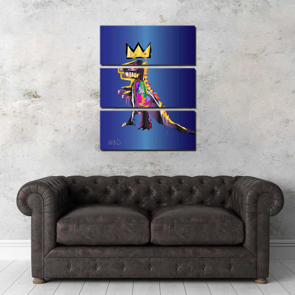 Stunning Basquiat Dinosaur Wall Art for Striking Home Decor