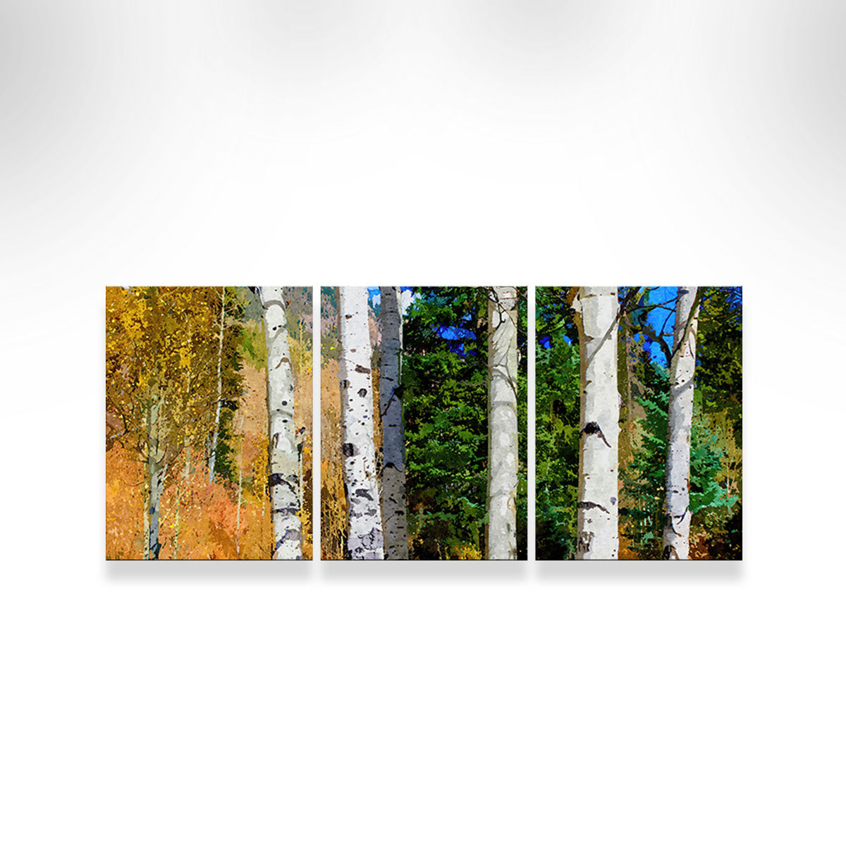 Exquisite Hillside Aspen Grove Wall Art by Denise Dundon