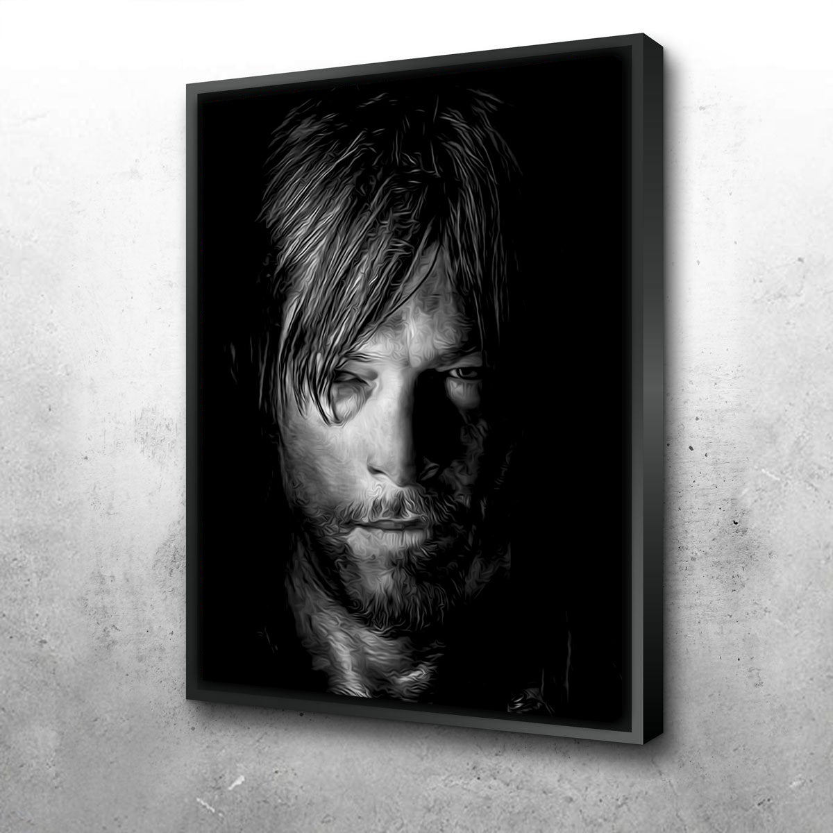 Stunning Portrait of The Walking Dead 2 Wall Art by George Sorin