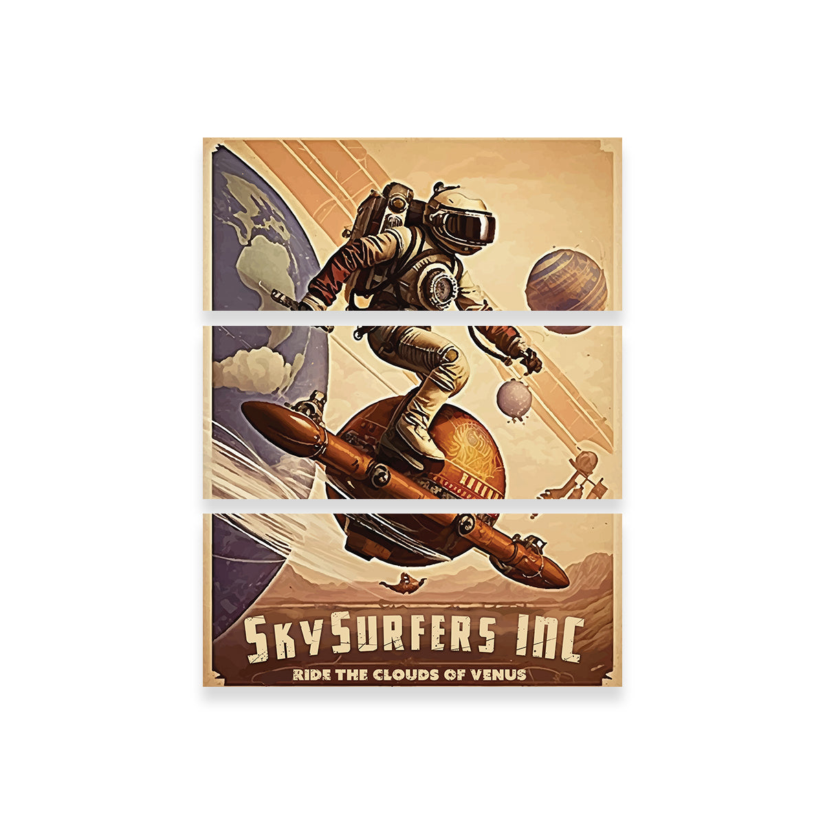 SkySurfers - Breathtaking Ride the Clouds of Venus Wall Art for Stunning Home Decor