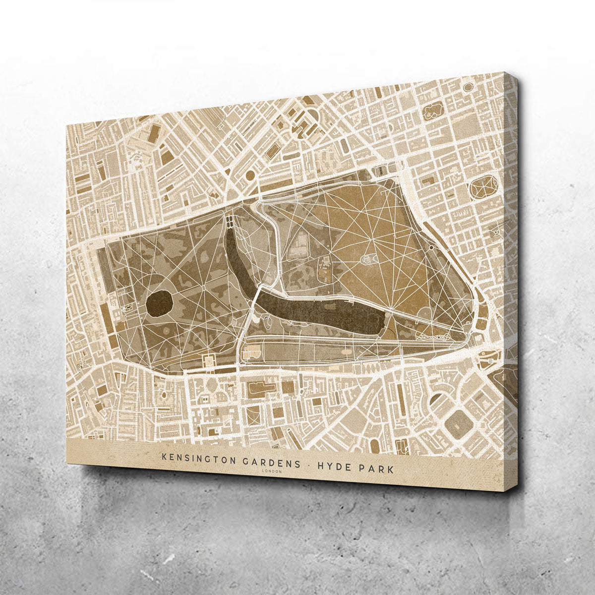 Exquisite Hyde Park Map Wall Art by Blursbyai
