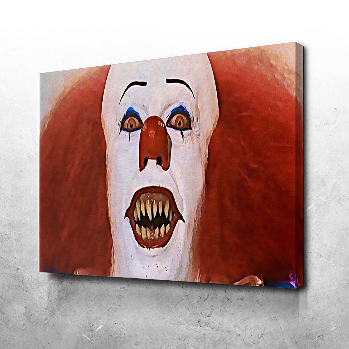 Eye - Catching Pennywise Close - up Wall Art for Your Space
