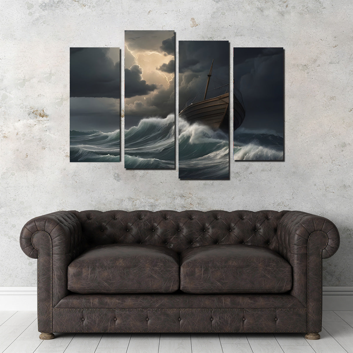 Exquisite Old Wooden Ship Wall Art - Handmade with Sustainable Materials