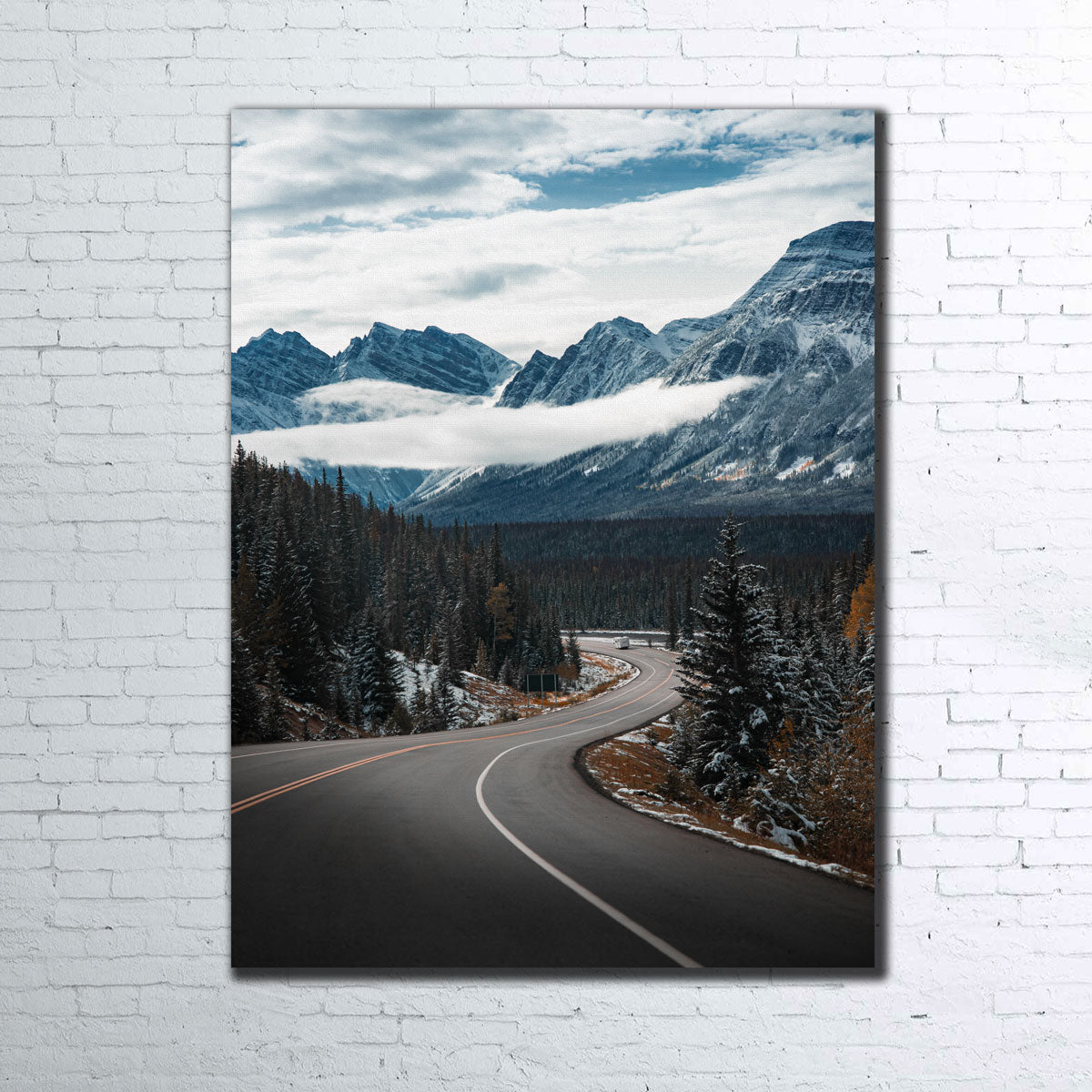 Exquisite Snow Drive Wall Art by Lucas Moore