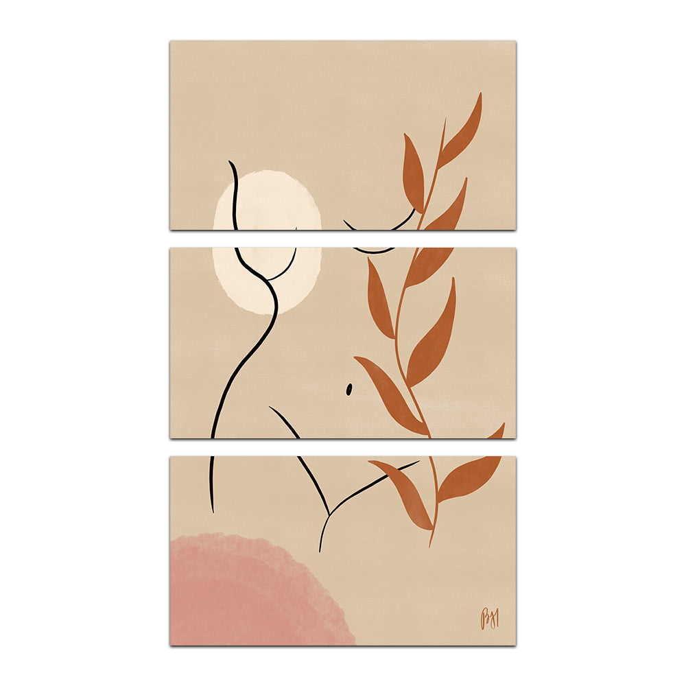 Exquisite Nude Earthy Tones Wall Art for Home Decor
