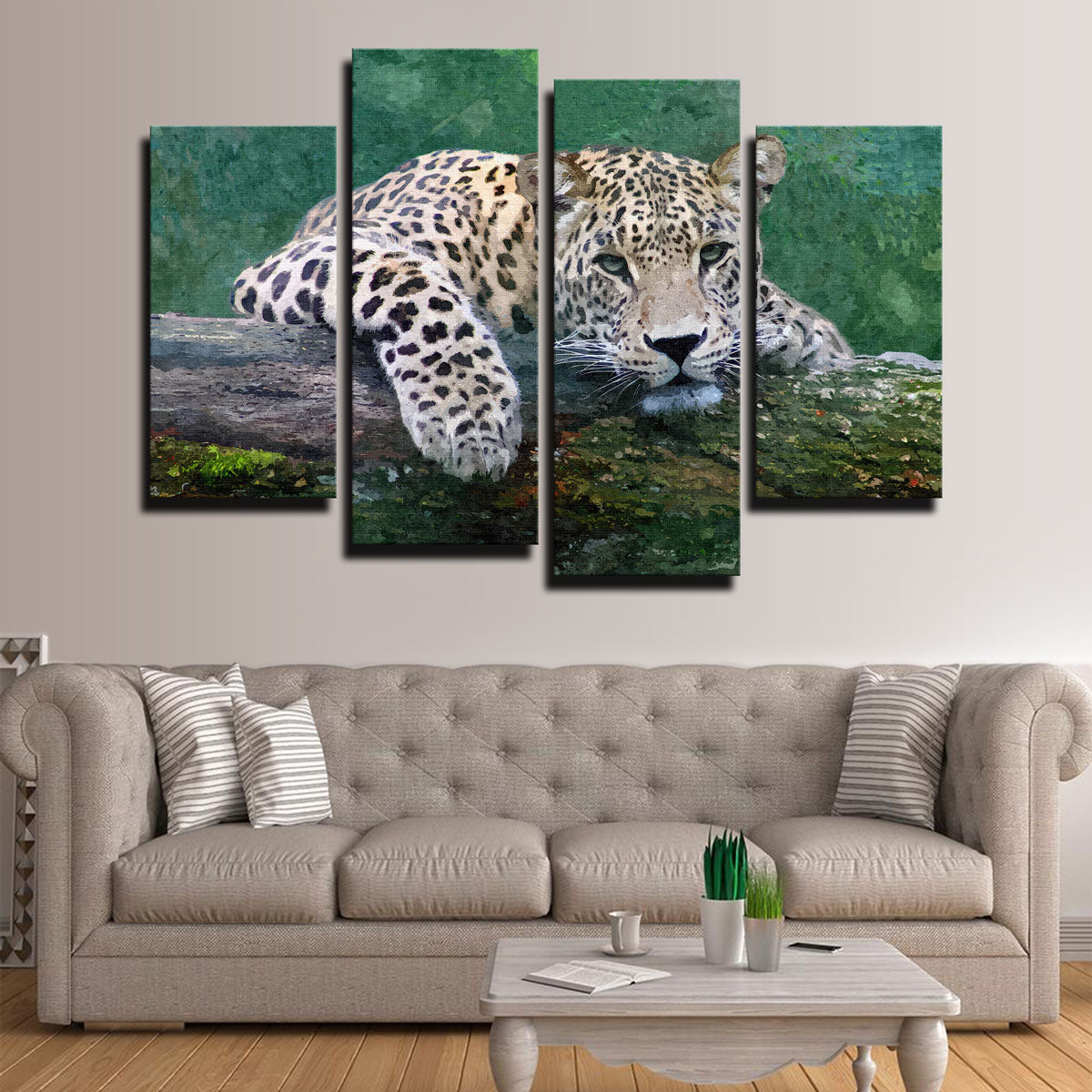 Exquisite Snow Leopard Wall Art by Denise Dundon