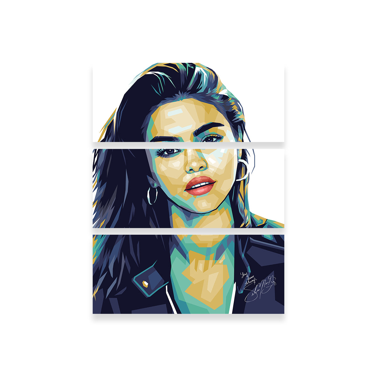 Stunning Selena Gomez White Wall Art by Ralph & Laura Design