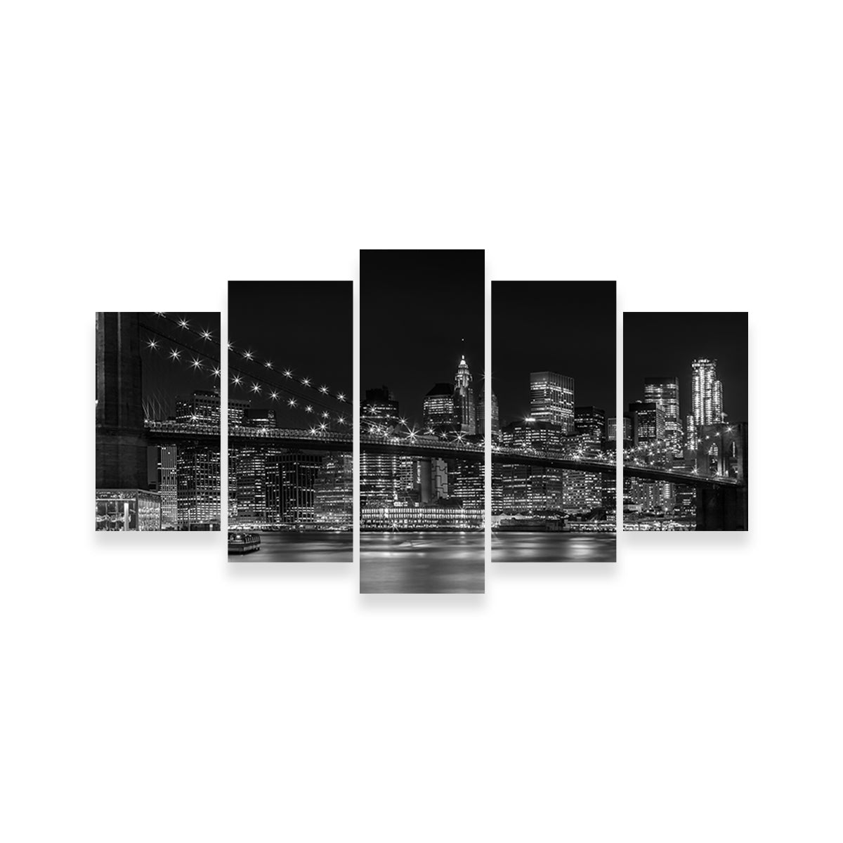 NYC Nightly Impressions - Stunning Panoramic Wall Art by Melanie Viola