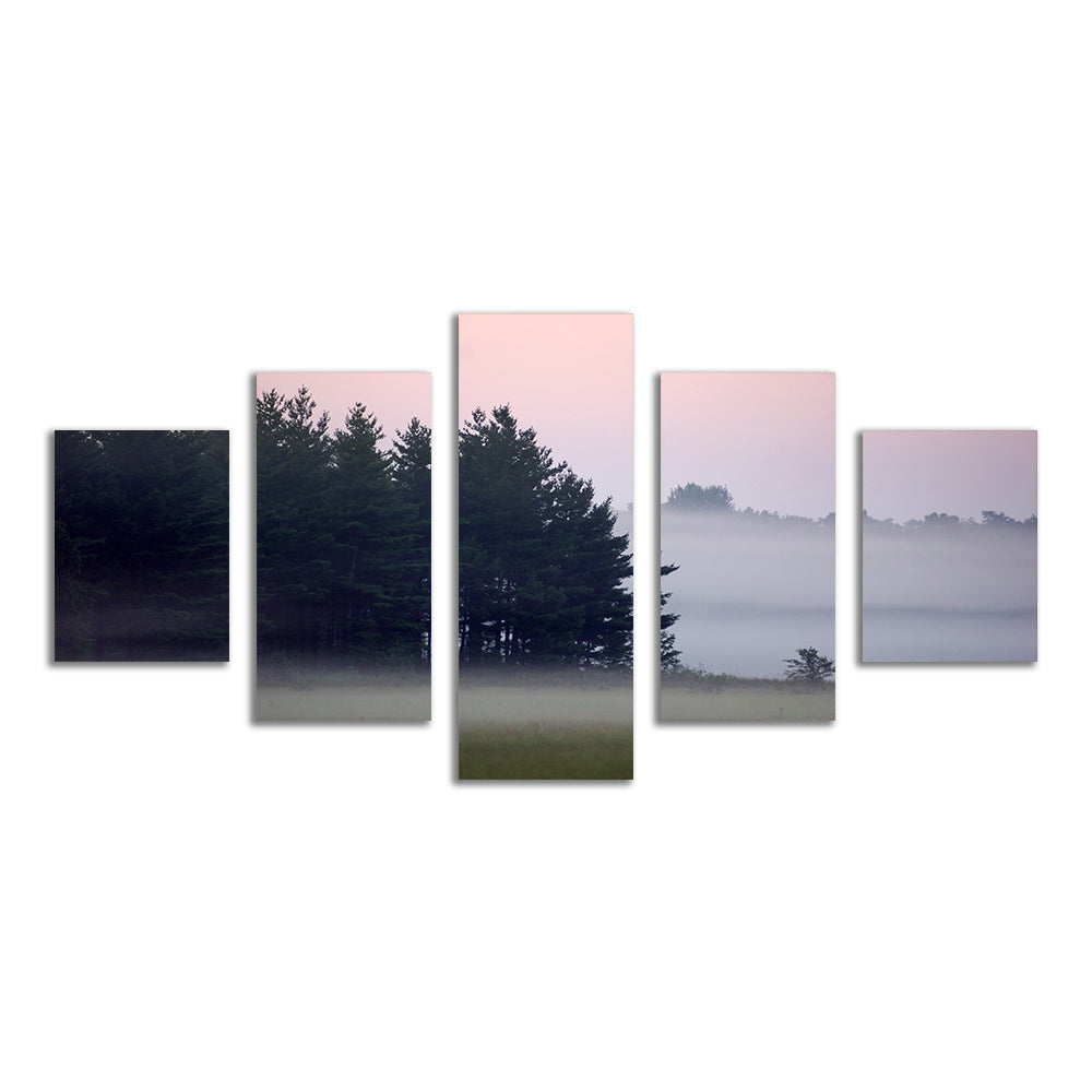 Enchanting Misty Wisconsin Morning Castle Rock Lake Wall Art - Museum-Quality Canvas