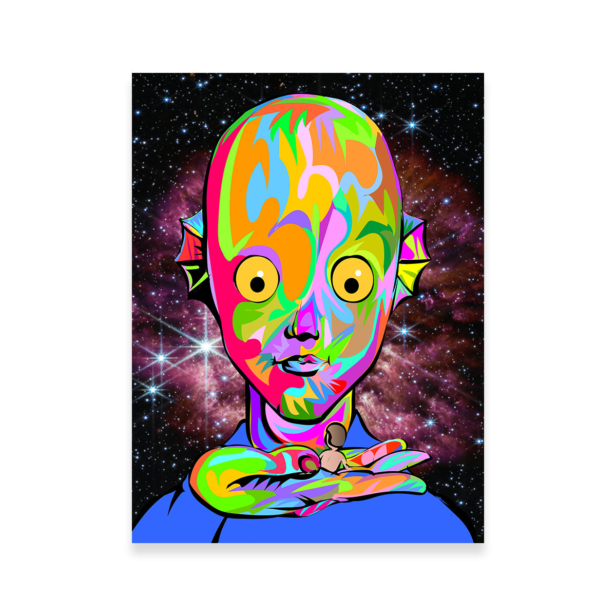 Striking Alien Face 2 Wall Art for Stunning Home Decor