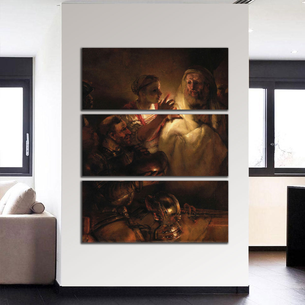 Peter's Denial Wall Art by Rembrandt - Museum Quality Canvas Print