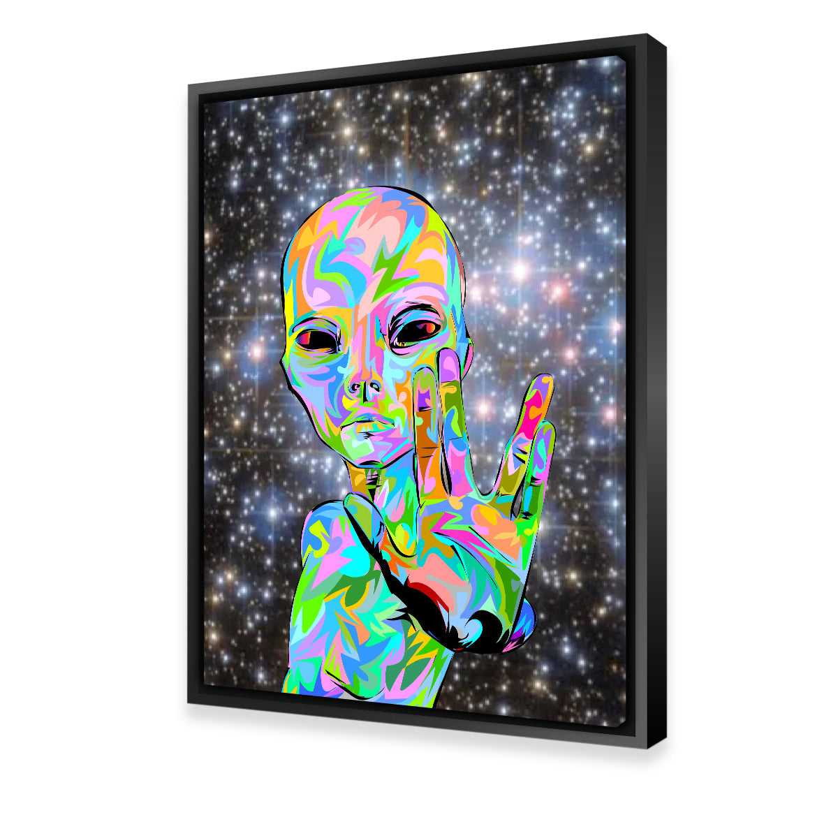 Stunning Alien Peace Wall Art for Unique Home Decor