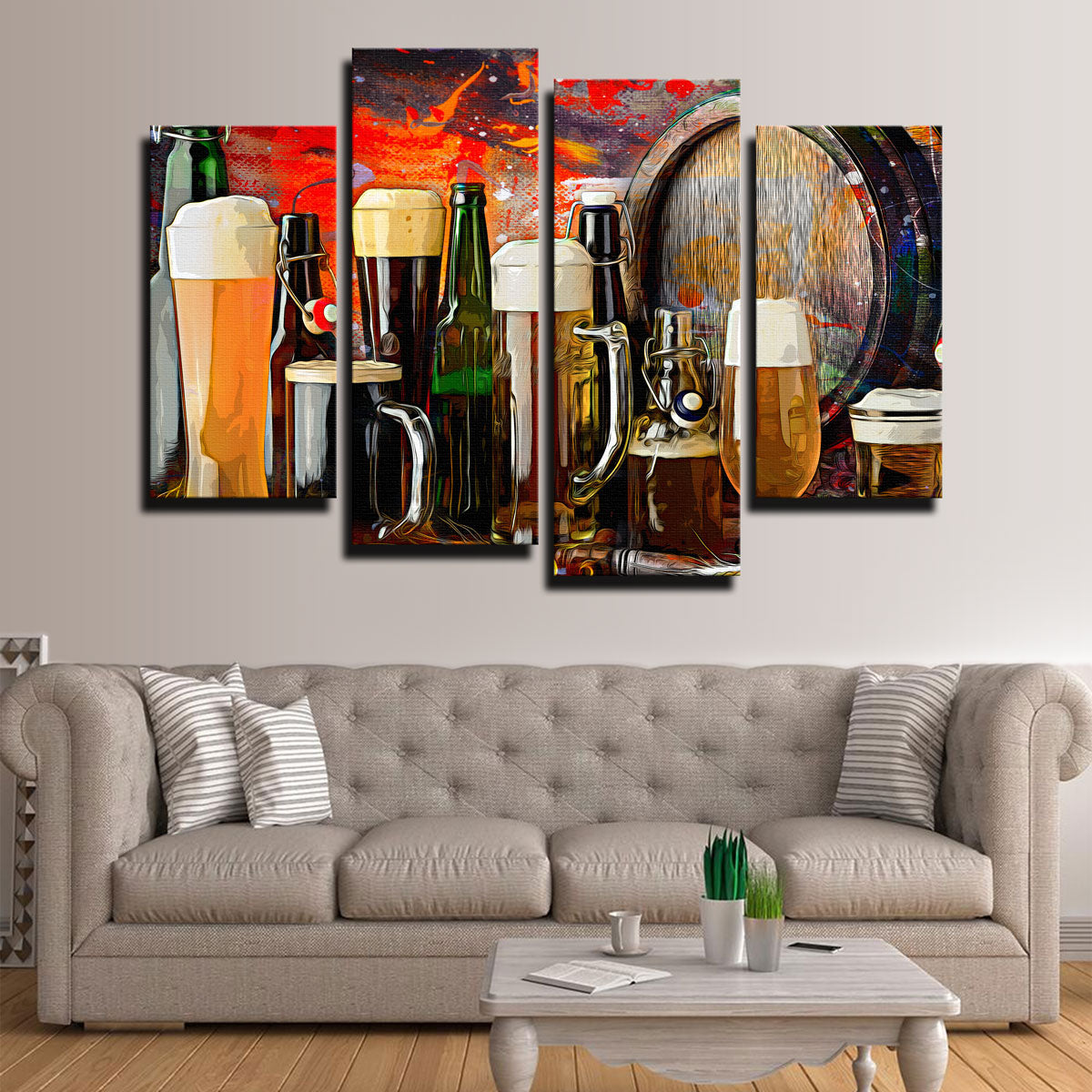 Stunning Beer Types Abstract Wall Art for Your Home Decor