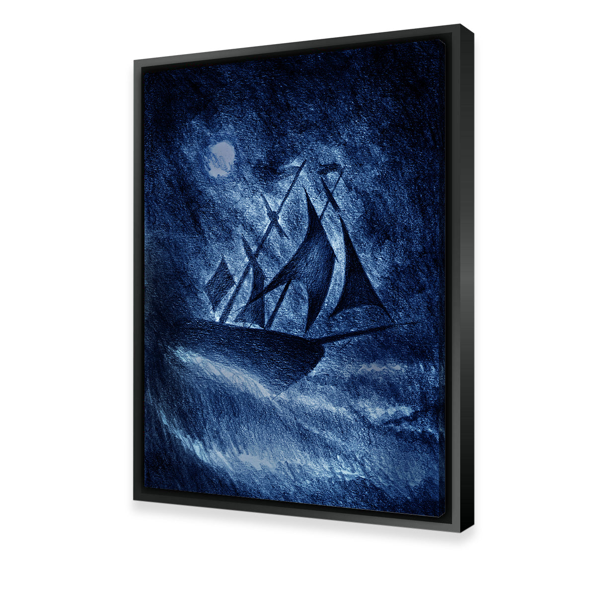 Stunning Ship on the Storm Waves Wall Art for Home Decor