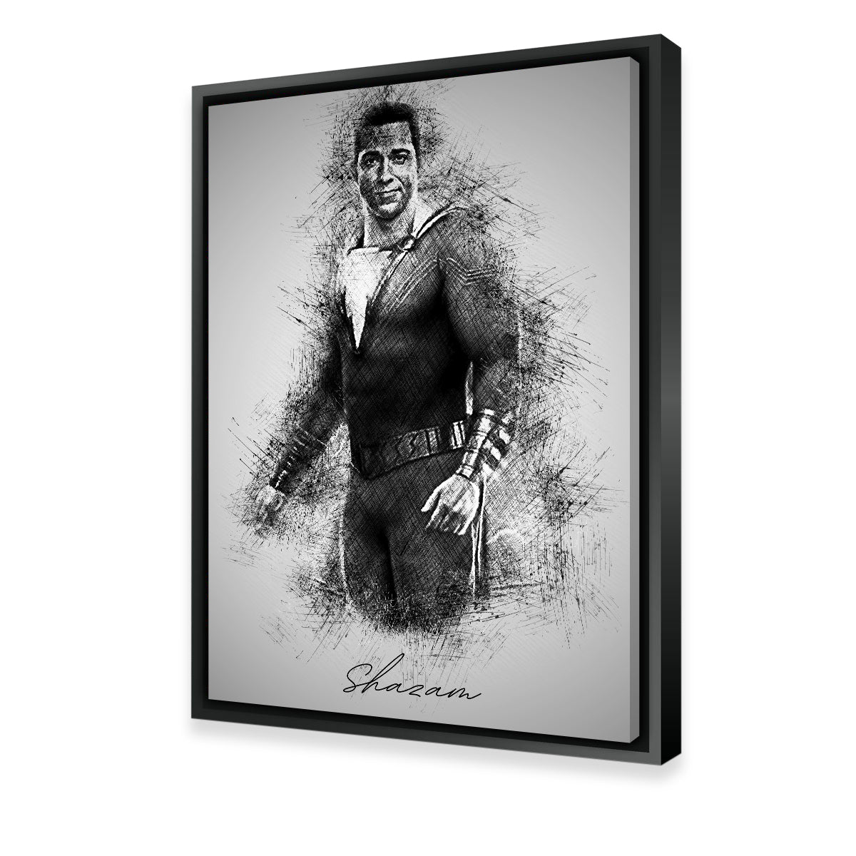 Stunning Shazam Wall Art - Handmade Museum-Quality Canvas