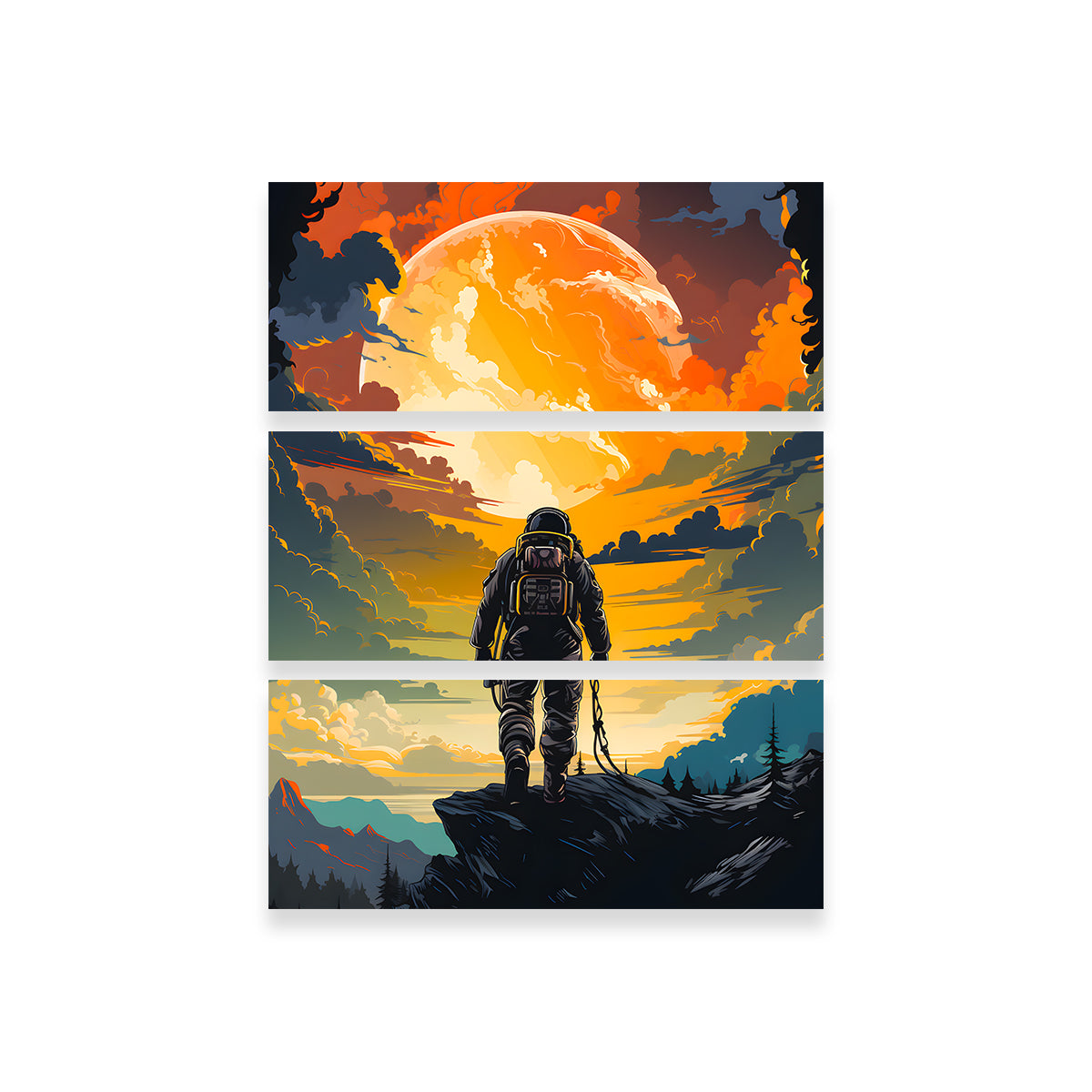 Stunning Astronaut in the Sun Wall Art for Home Decor
