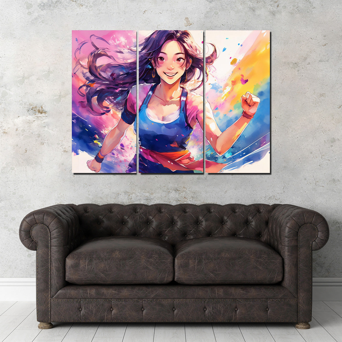 Dynamic Anime Girl Art Print