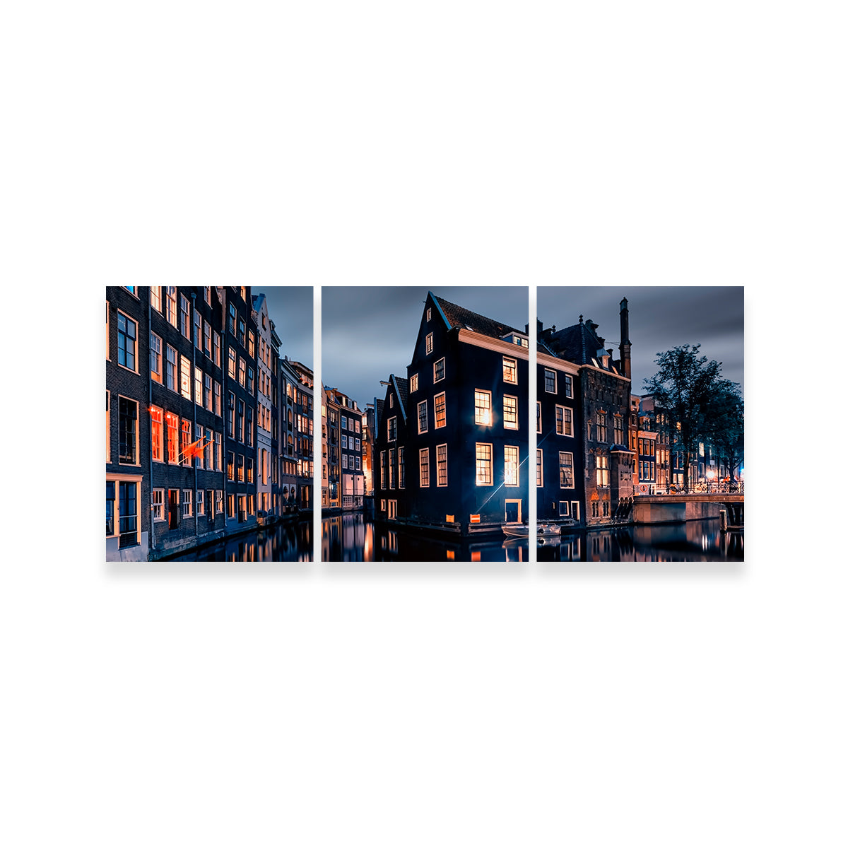 Enchanting Amsterdam By Night Wall Art for Stunning Home Decor