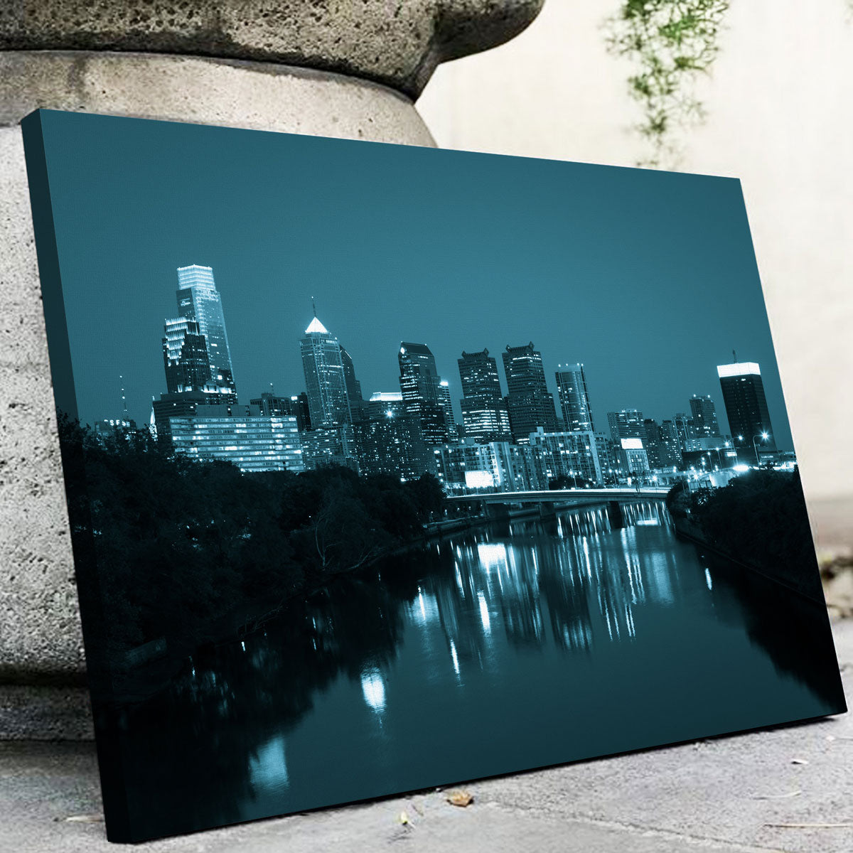 Stunning Night View of Philadelphia Wall Art for Home Decor