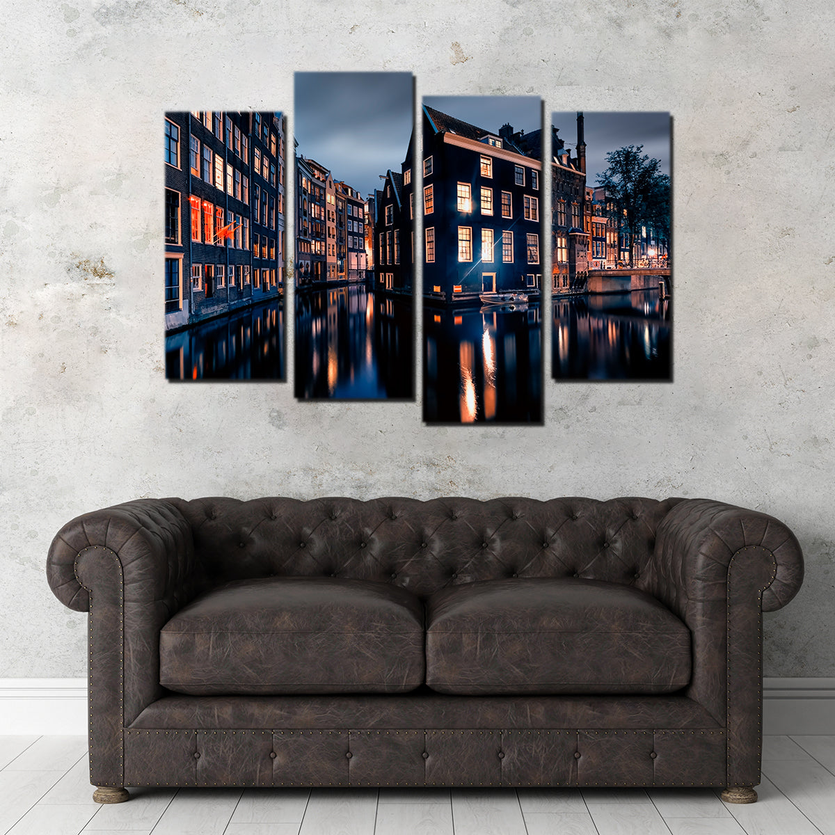 Enchanting Amsterdam By Night Wall Art for Stunning Home Decor