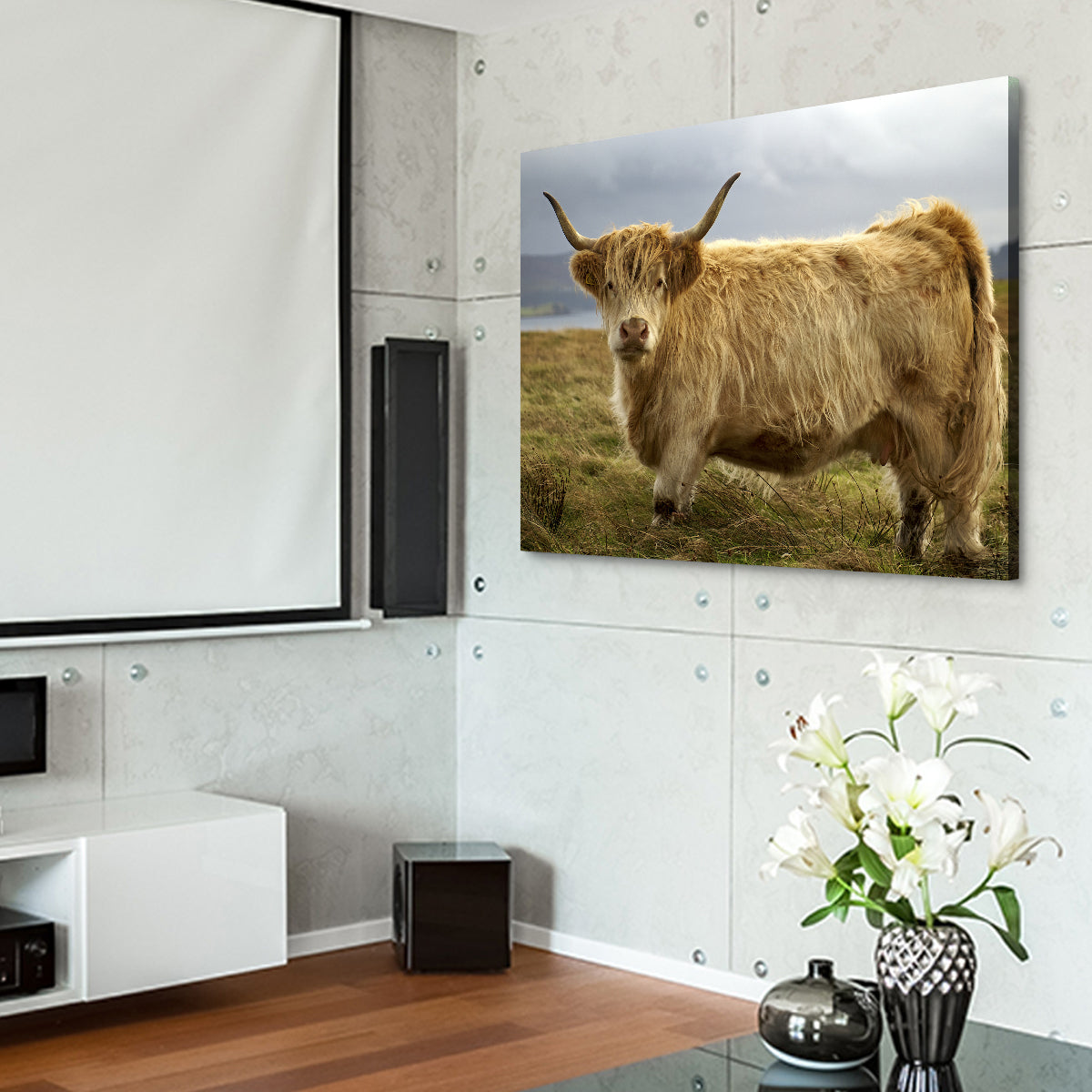Charming Highland Cow Countryside Wall Art for Stunning Home Decor