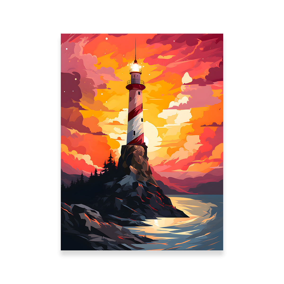 Argentina - The Enchanting Lighthouse at the End of the World Wall Art for Stunning Home Decor