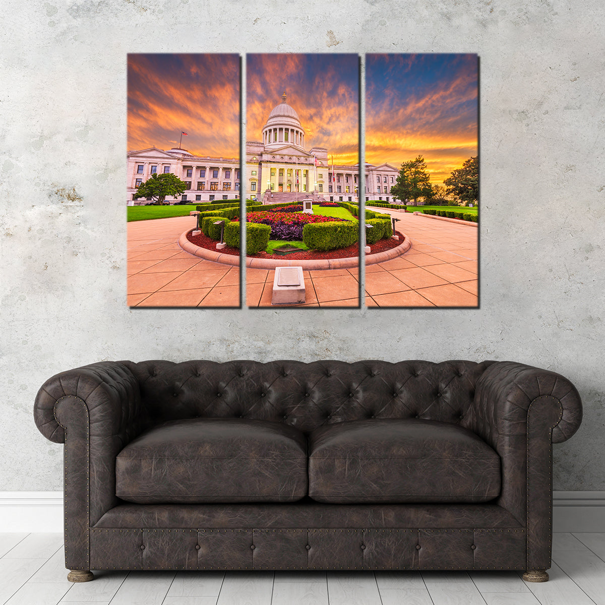 Stunning Arkansas State Capitol Building Wall Art - Museum Quality Canvas on Sustainable Pine Frames