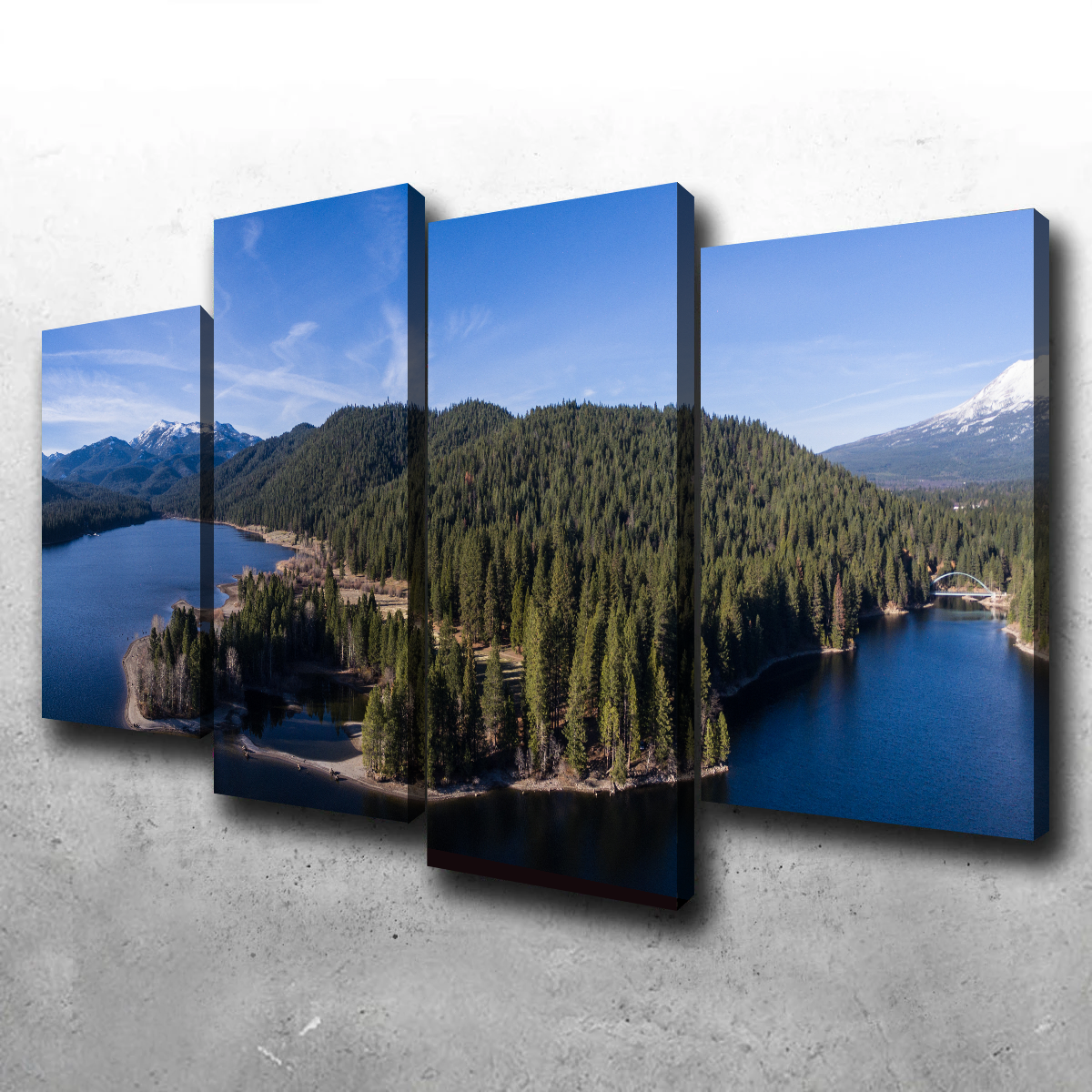 Breathtaking Siskiyou Lake and Mount Shasta Wall Art for Stunning Home Decor
