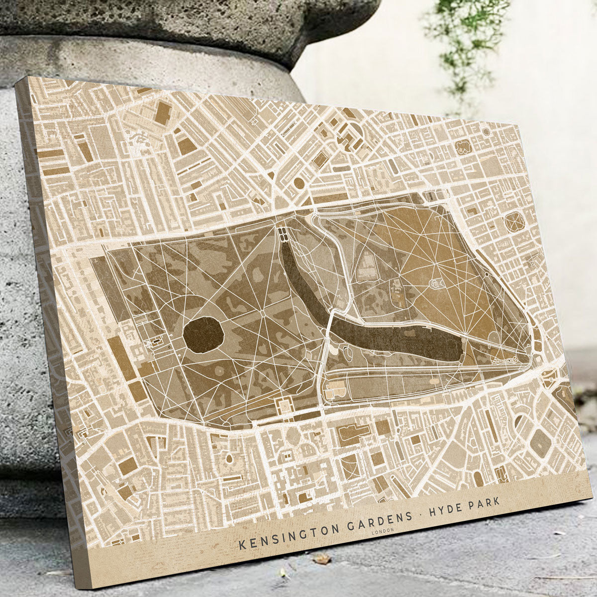 Exquisite Hyde Park Map Wall Art by Blursbyai