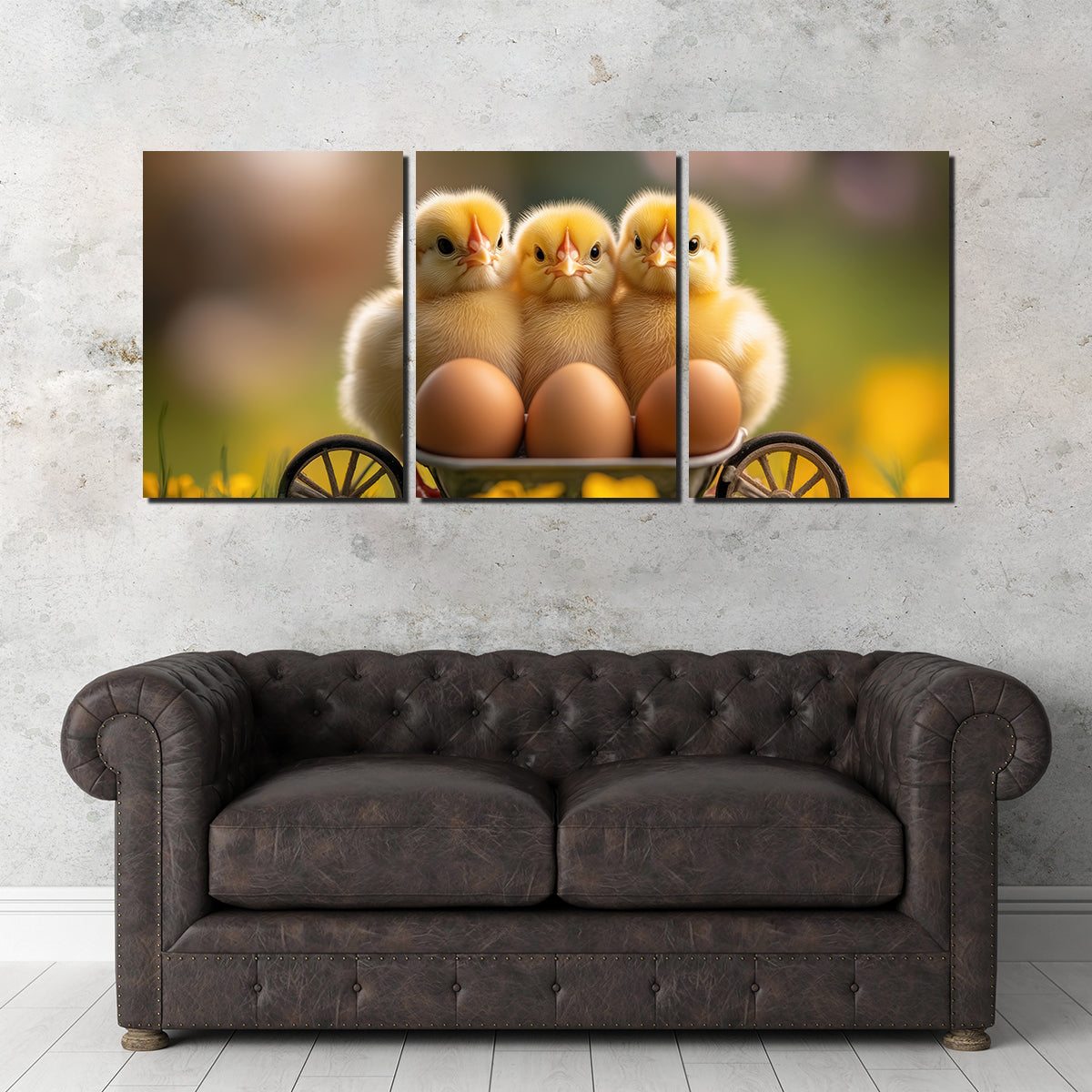 Adorable Baby Chicken Eggs Wall Art for Home Decor