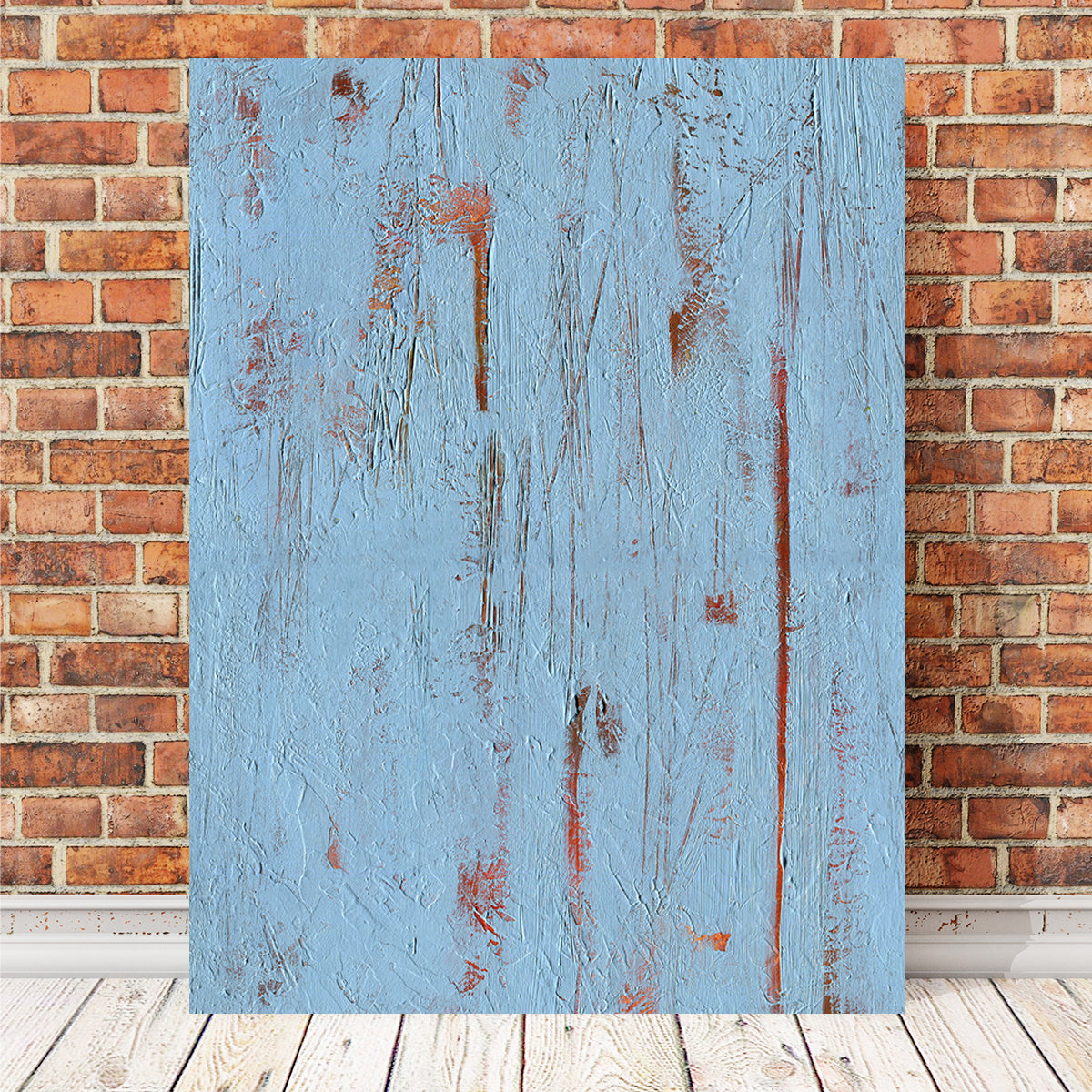Stunning Sky Blue and Red Wall Art by Evgeny Vetrov