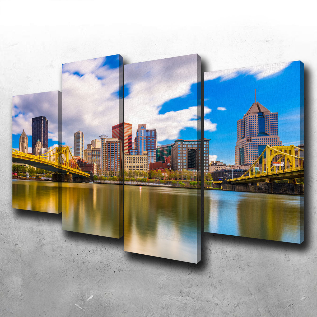Exquisite Pittsburgh Allegheny River Wall Art - Museum-Quality Canvas on Sustainable Pine Frames