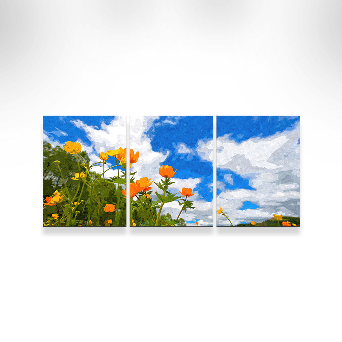 California Poppies Under The Blue Skies Stunning Wall Art by Denise Dundon