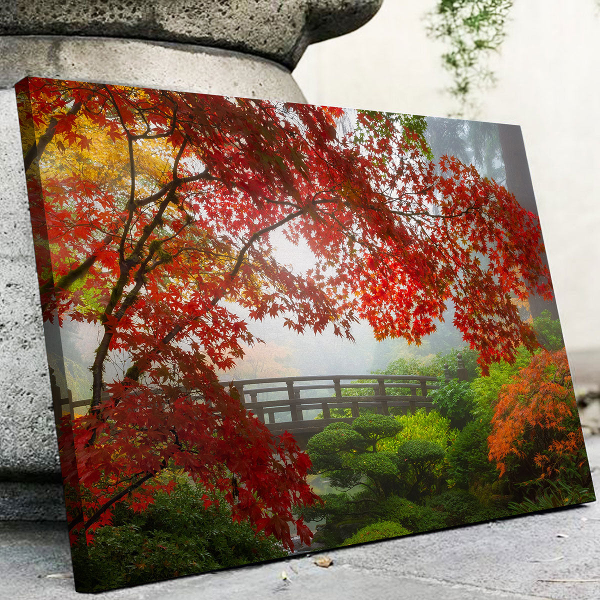 Exquisite Portland Japanese Garden Wall Art - Museum-Quality Canvas Print