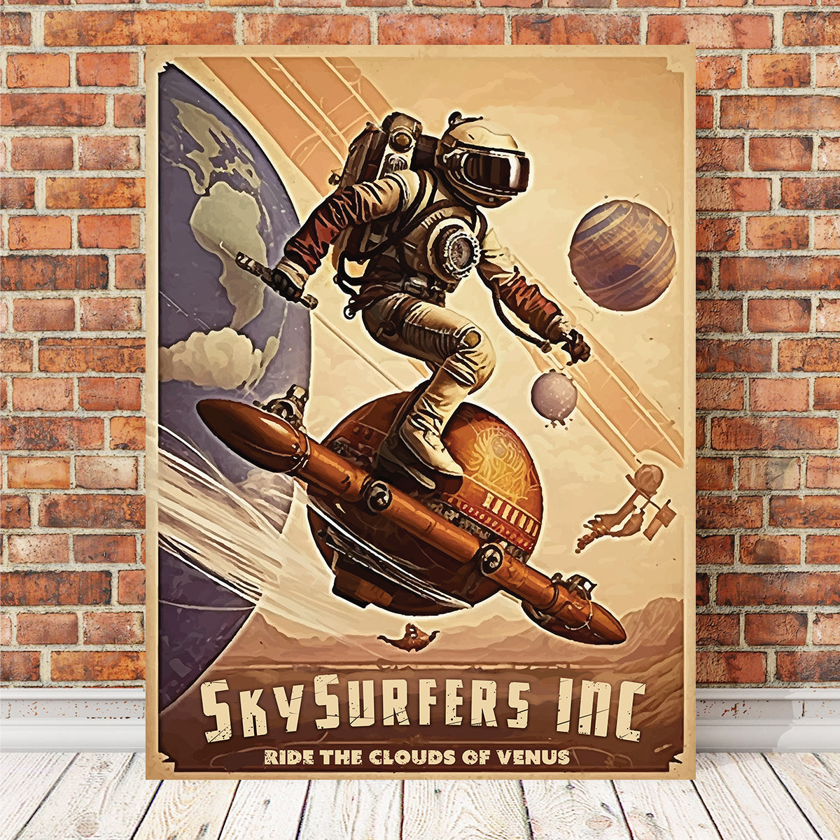 SkySurfers - Breathtaking Ride the Clouds of Venus Wall Art for Stunning Home Decor