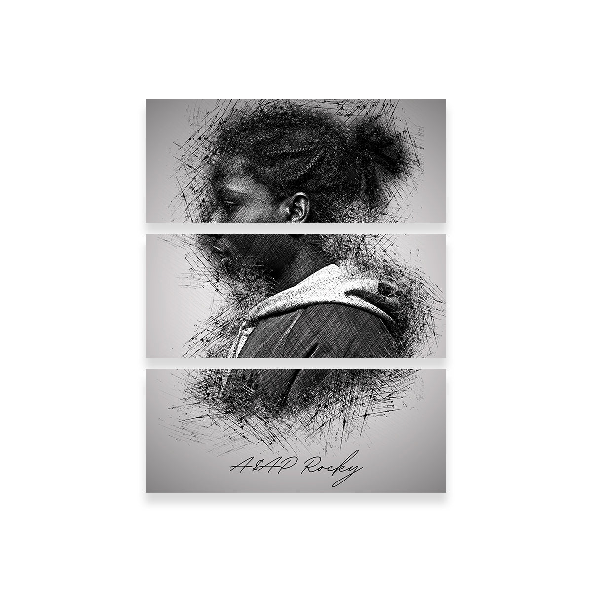 Asap Rocky Stunning Side Wall Art for Modern Decor